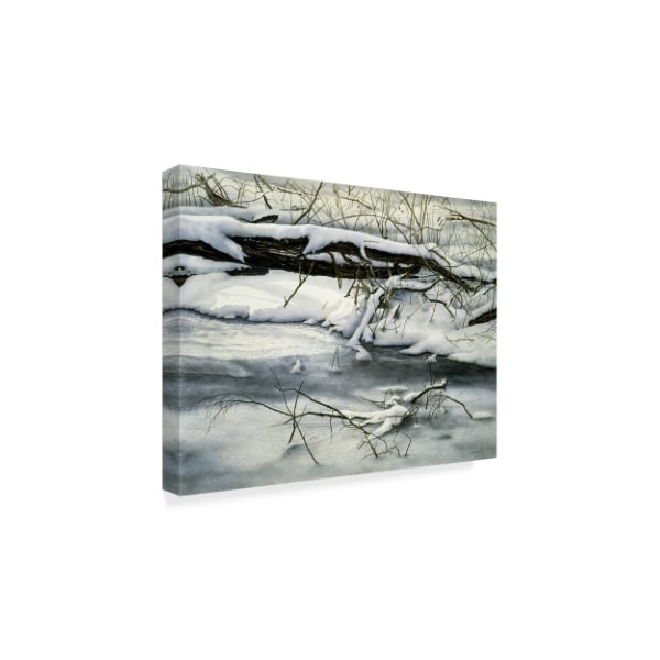 John Morrow 'Winter Walk ' Canvas Art,14x19